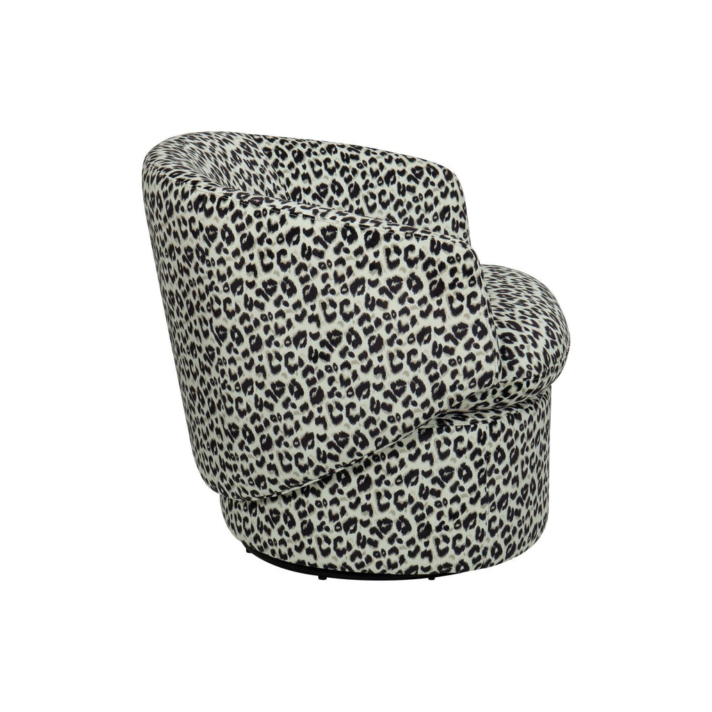 Leopard Swivel Barrel Chair T37569