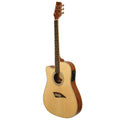 Left-Handed Thin Body Acoustic-Electric Guitar with Spruce Top, Natural W2926