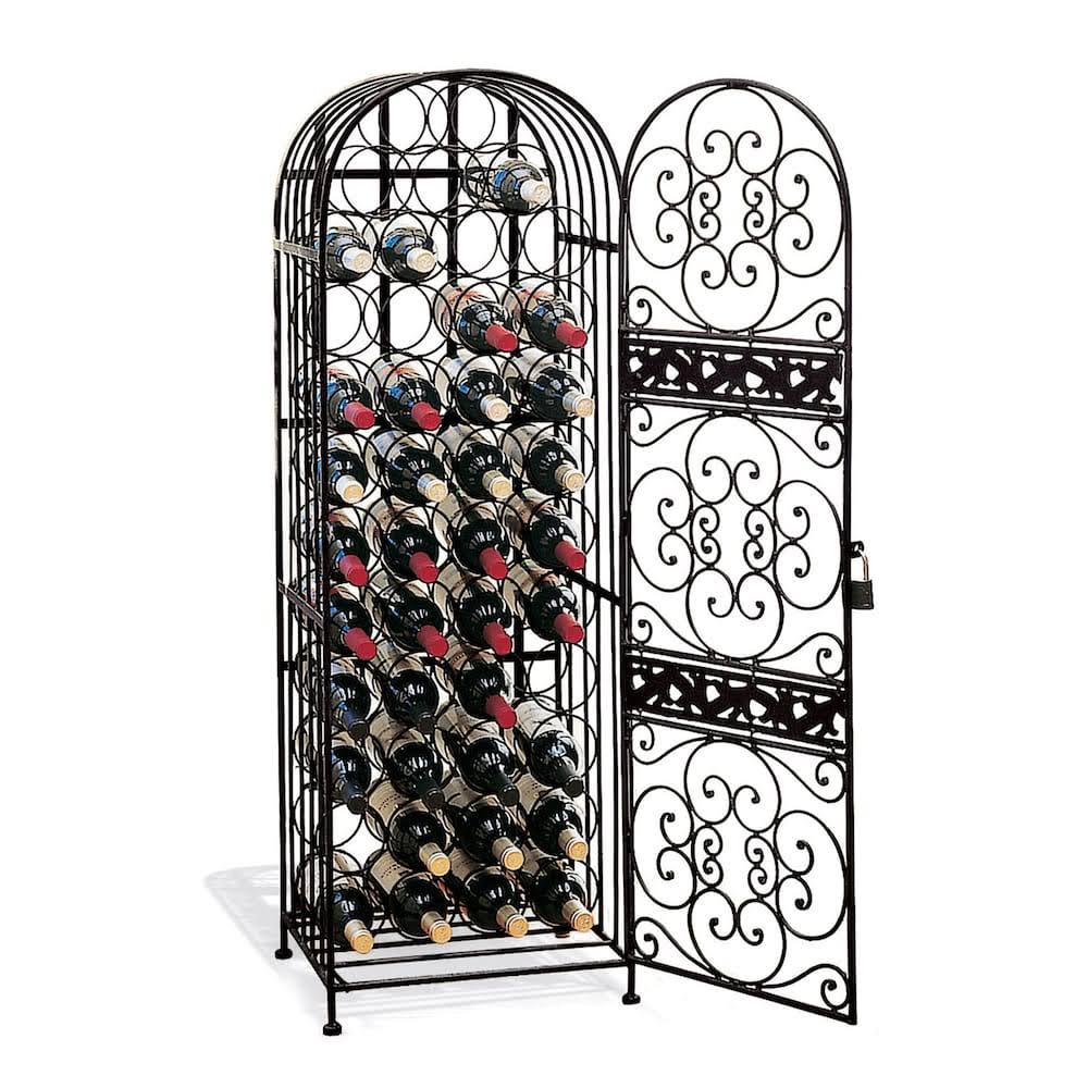 45 Bottle Wrought Iron Wine Jail I644