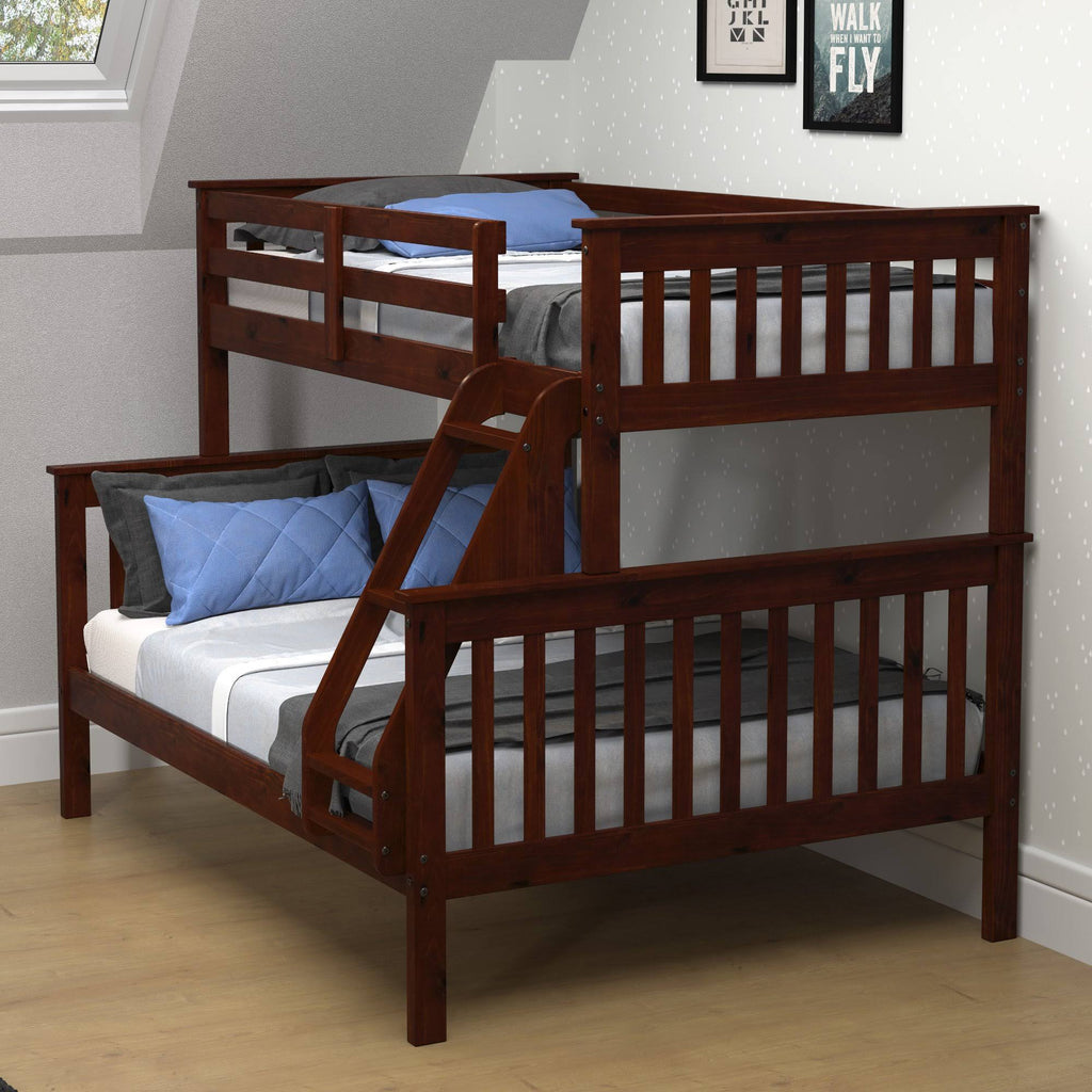 Dark Cappuccino Twin/Full Bunk Bed T9012