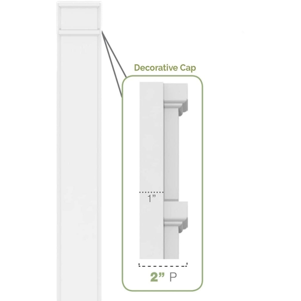 Plain PVC Pilaster with Capital and Base (Pair) F99577