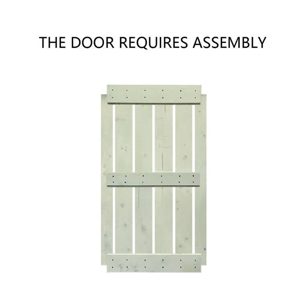 Walnut 48 x 84 Double Barn Door with Hardware Kit E710