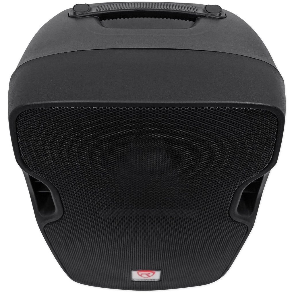 12x22 Powered 600W DJ PA Speakers with Bluetooth and Stands C5391