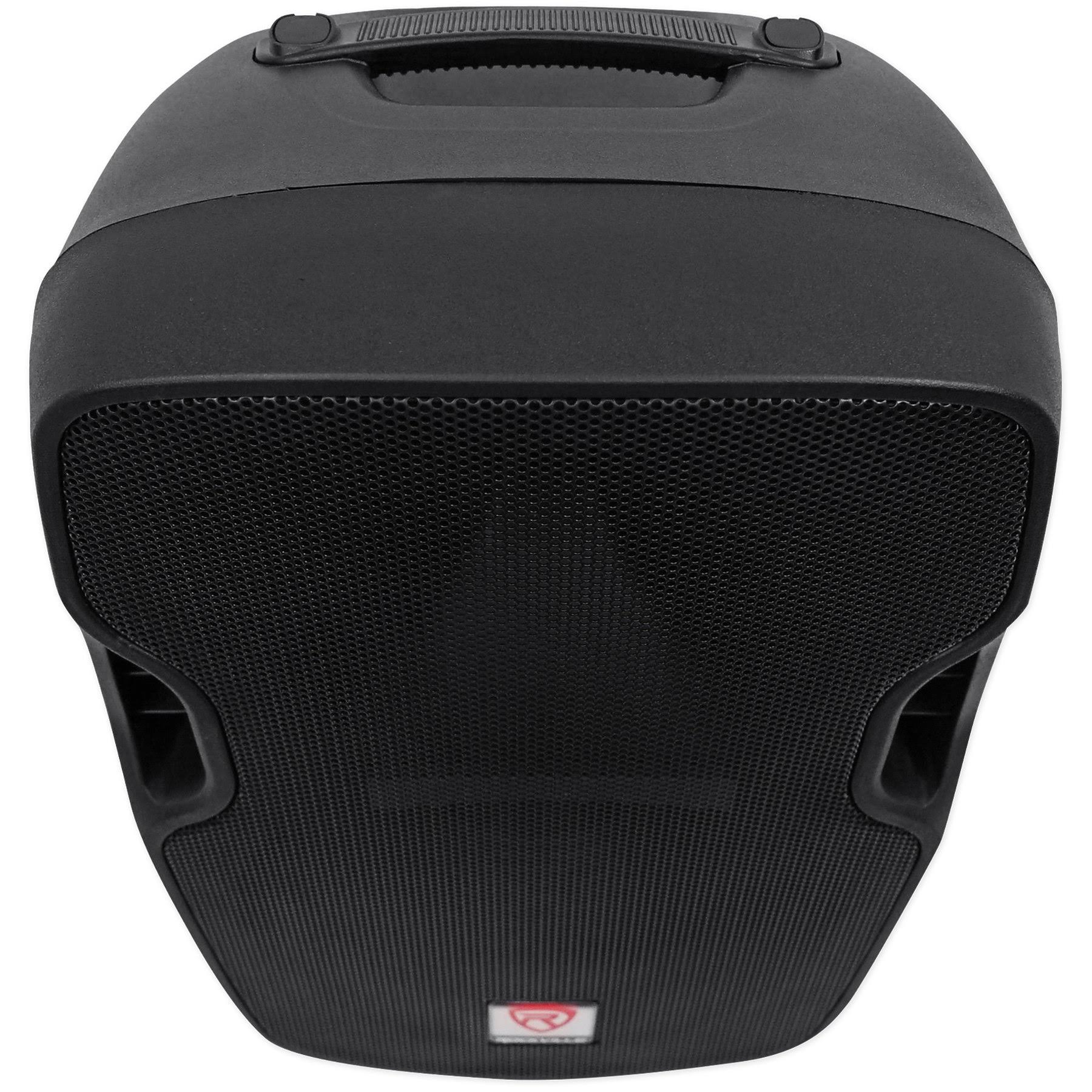 12x22 Powered 600W DJ PA Speakers with Bluetooth and Stands C5391