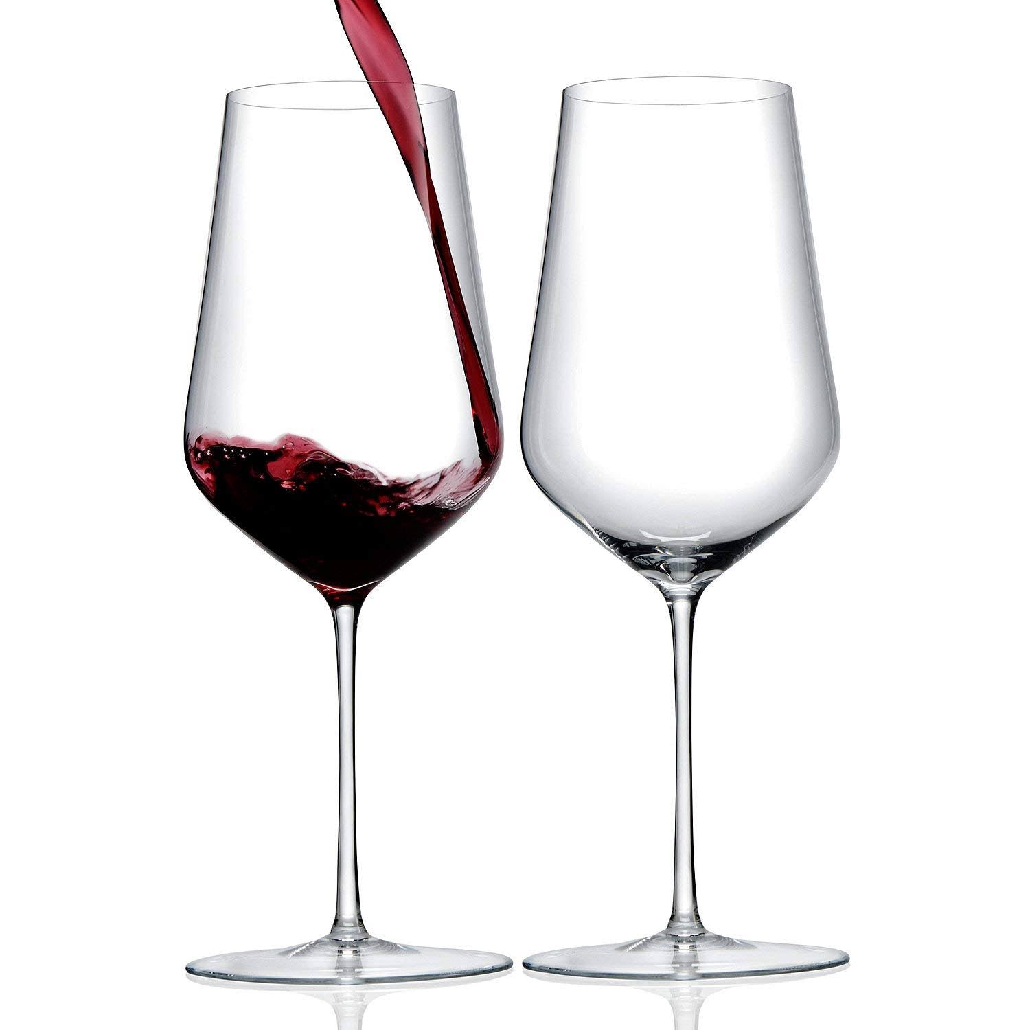 Set of 2 Clear Wine Glasses T21639