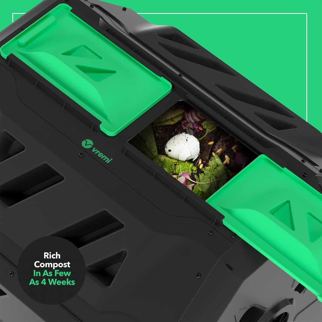 Dual Chamber 42 gal Outdoor Compost Bin V768