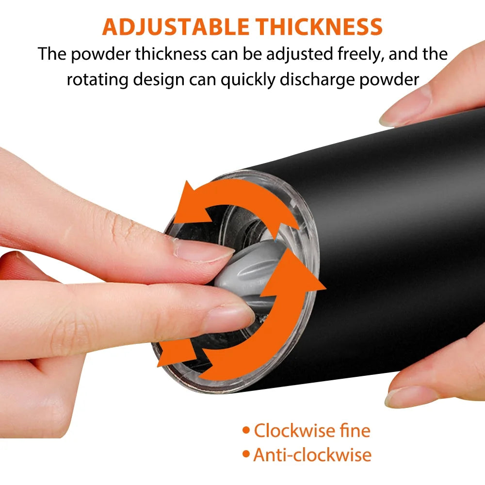 2Pcs Battery Powered Electric Pepper and Salt Grinders Set with LED Light E322