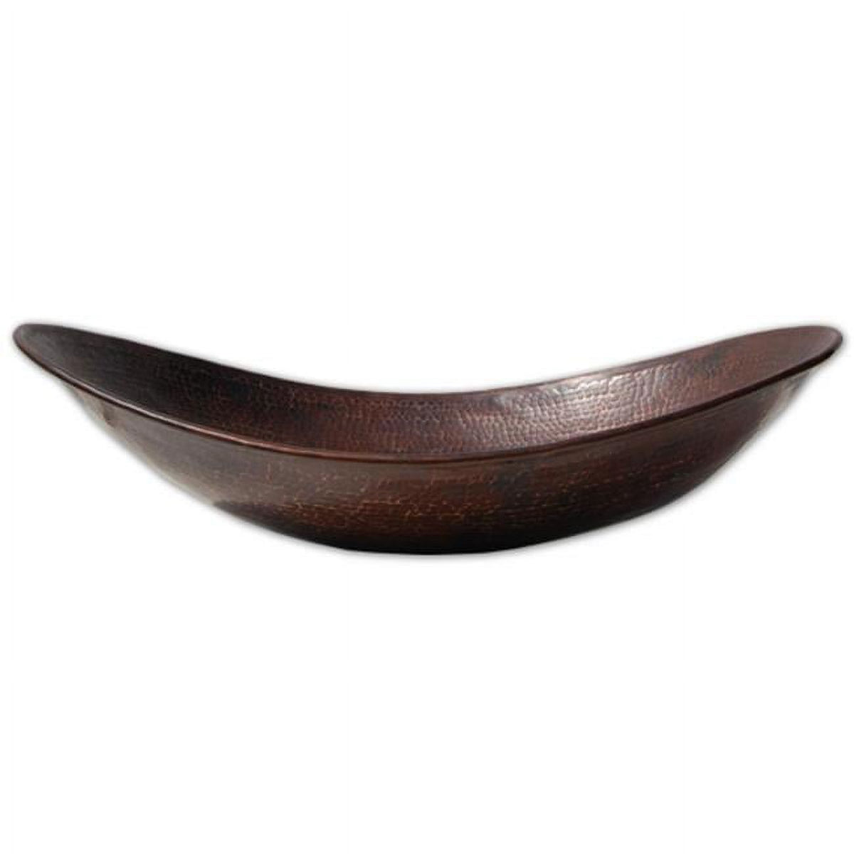 Antique Dark Copper Canoe Shaped Vessel Sink M5278