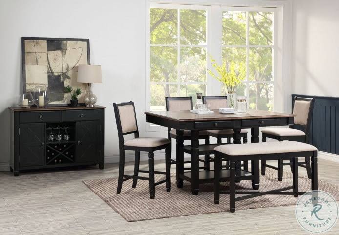 Black Counter Backless Bench T683