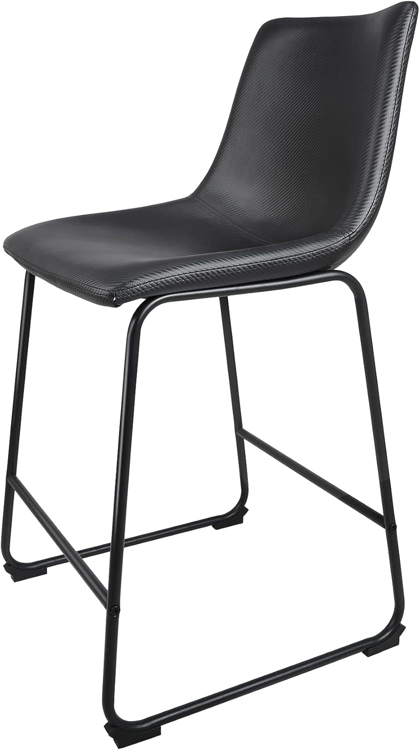Black Metal Bar Stools Set of 2 Y975107