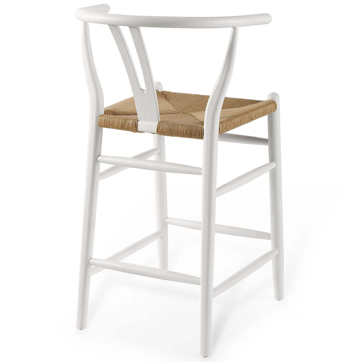 White Wood Counter Stool Set of 2 E36389