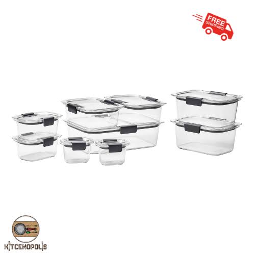 18 Piece Clear Plastic Food Storage Containers Z372