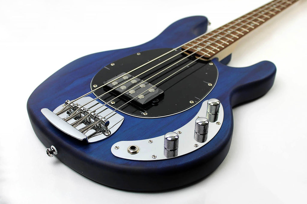 Trans Blue Satin Electric Bass Guitar X3860
