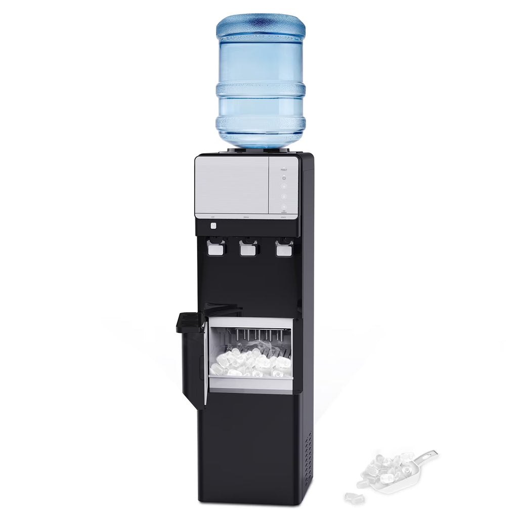 Black 3 in 1 Water Cooler Dispenser with Ice Maker A490