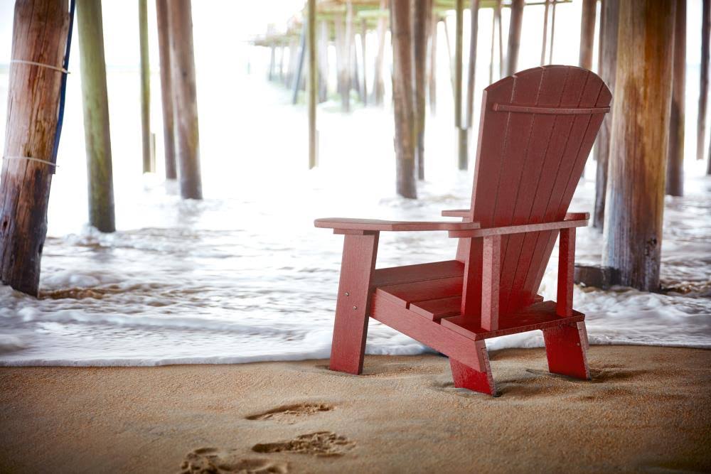 Red Recycled Plastic Adirondack Chair G996180