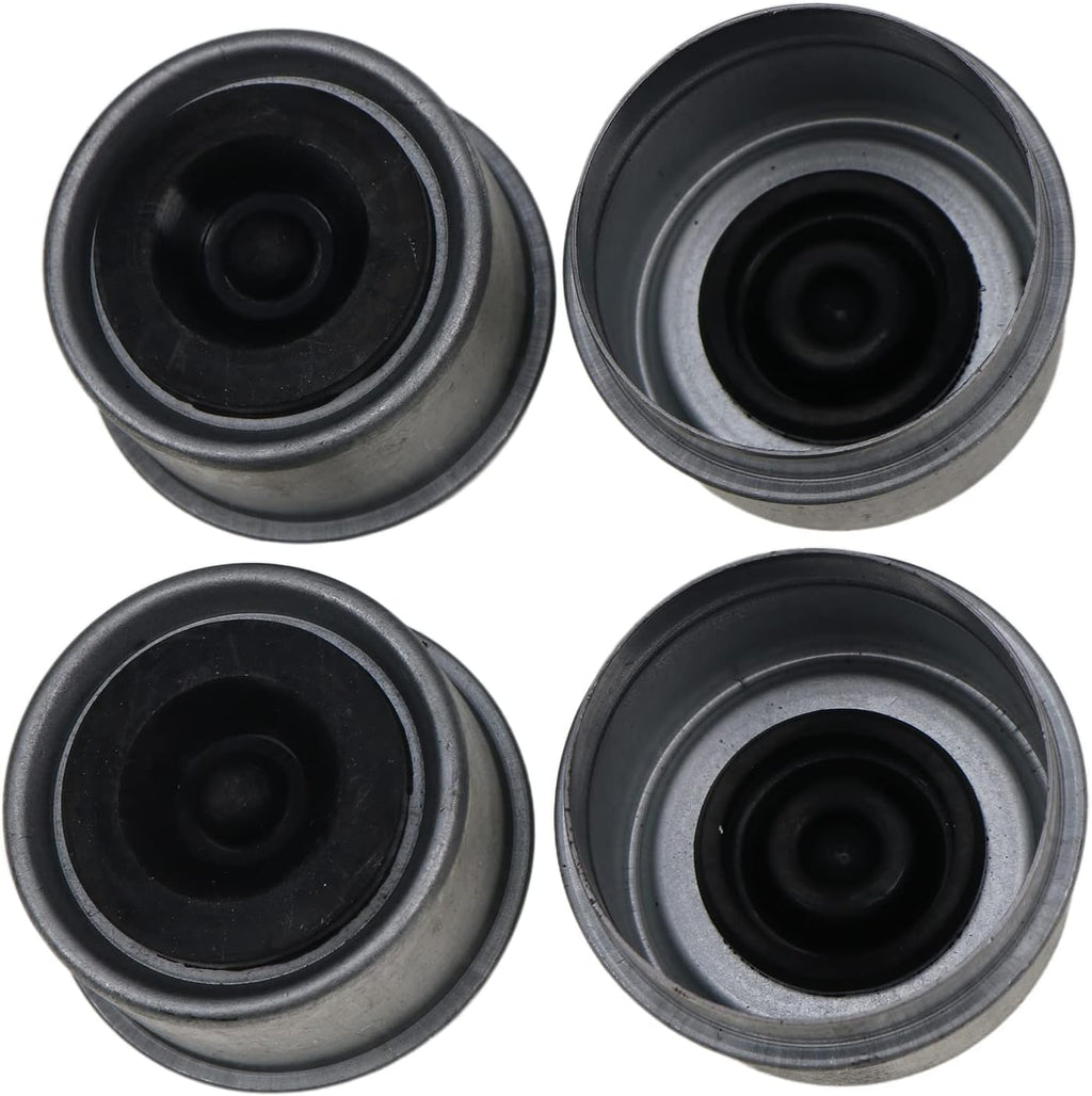 1.98 Posi-Lube Grease Dust Cap Cover with Rubber Plugs for Trailer Axles Wheel Hubs (4 pcs) Pack of 2 I52328