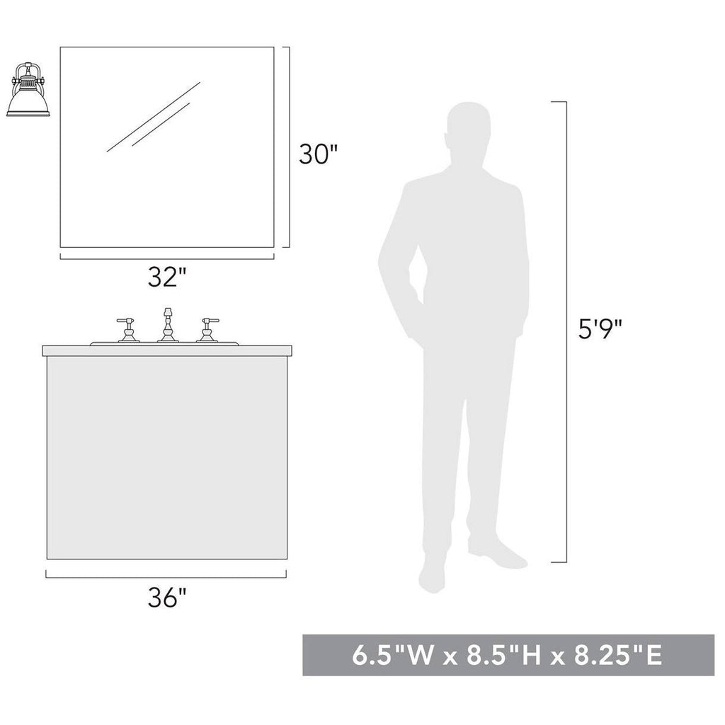 Bath Vanity with Gray Shade Aged Brass U54721
