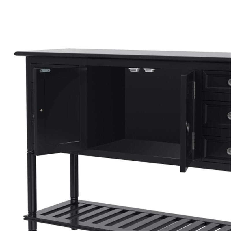 Clear Console Table with 6 Drawers and 1 Shelf U9083