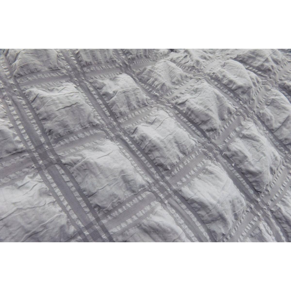 Grey Oversized Waffle Comforter 3 PC Set Full/Queen I105969