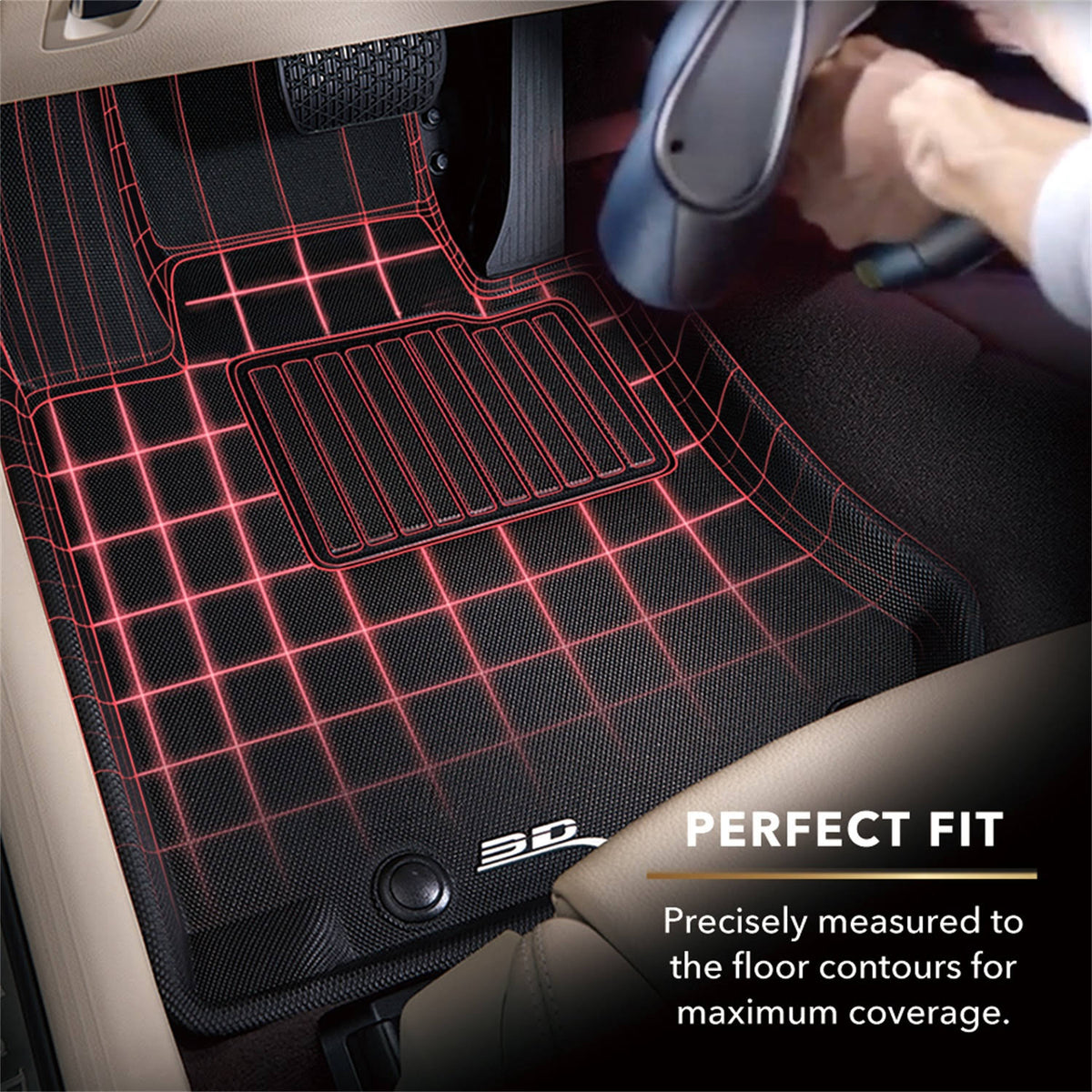 Black Front Row Floor Mat A2445