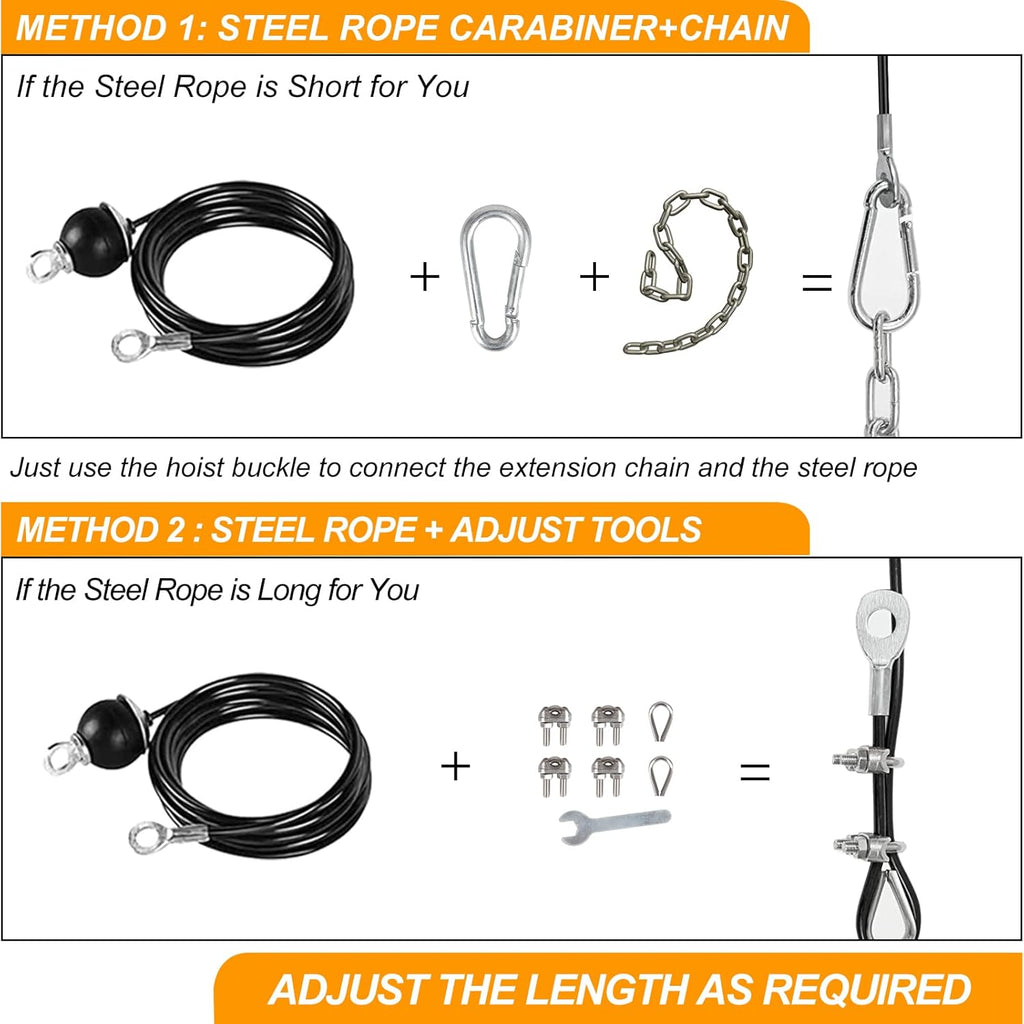 Cable Pulley System Attachments for Gym, LAT Pull Down, Biceps Curl, Triceps Exercise, Home Gym Equipment, Pack of 2 L641720