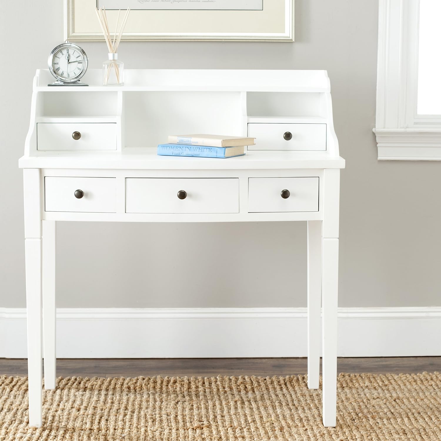 Distressed Black Writing Desk S205771