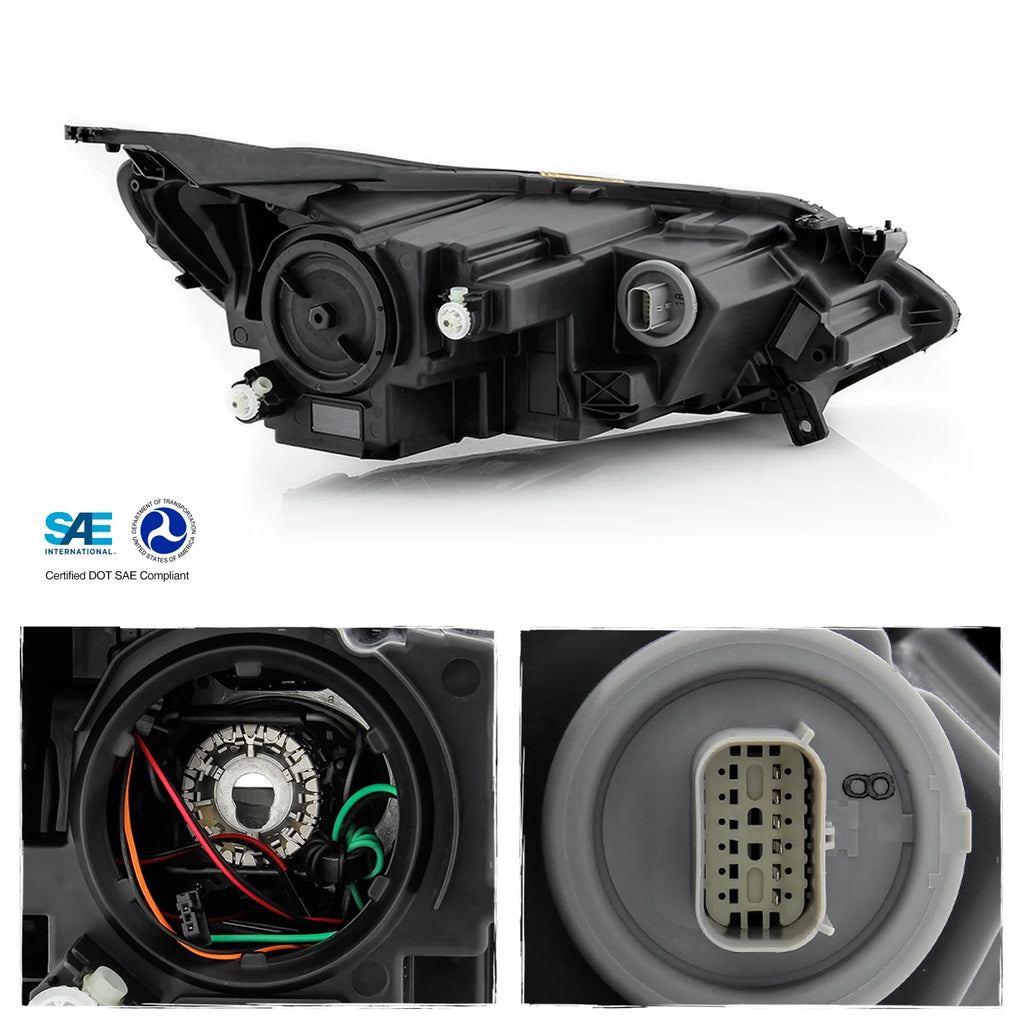 Chrome LED DRL Headlight Driver Left Side E614893