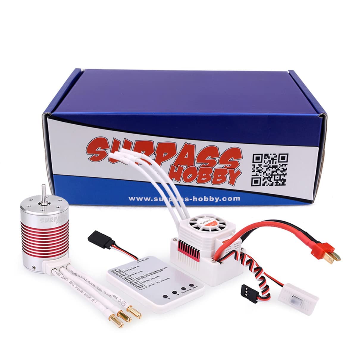 3650 3900kv Brushless Motor ESC with 60A ESC & Programming Card Combo for 1/10 RC Car Truck Pack of 2 N5621