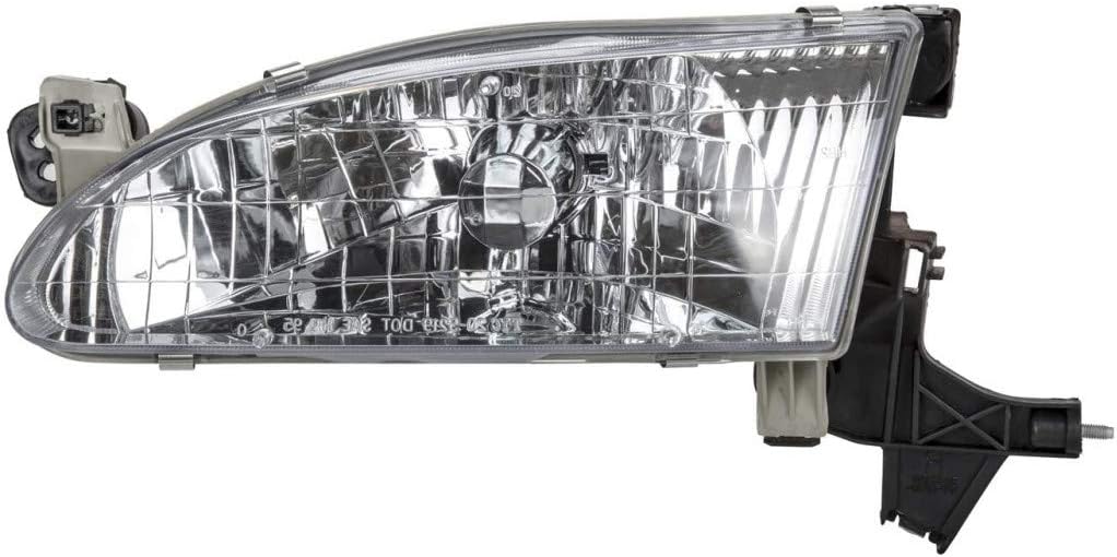 Passenger Side Headlight Assembly for Toyota Corolla 1998 1999 2000, Bulbs Included, Pack of 2 Q25244