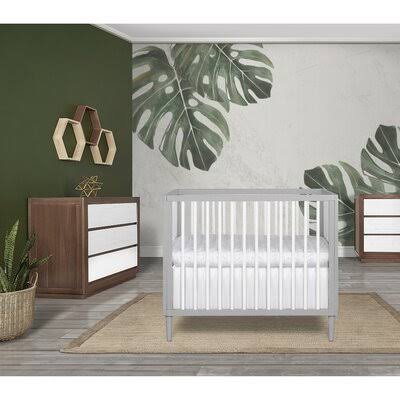 4-in-1 Mini Convertible Crib Pebble Gray N4390
