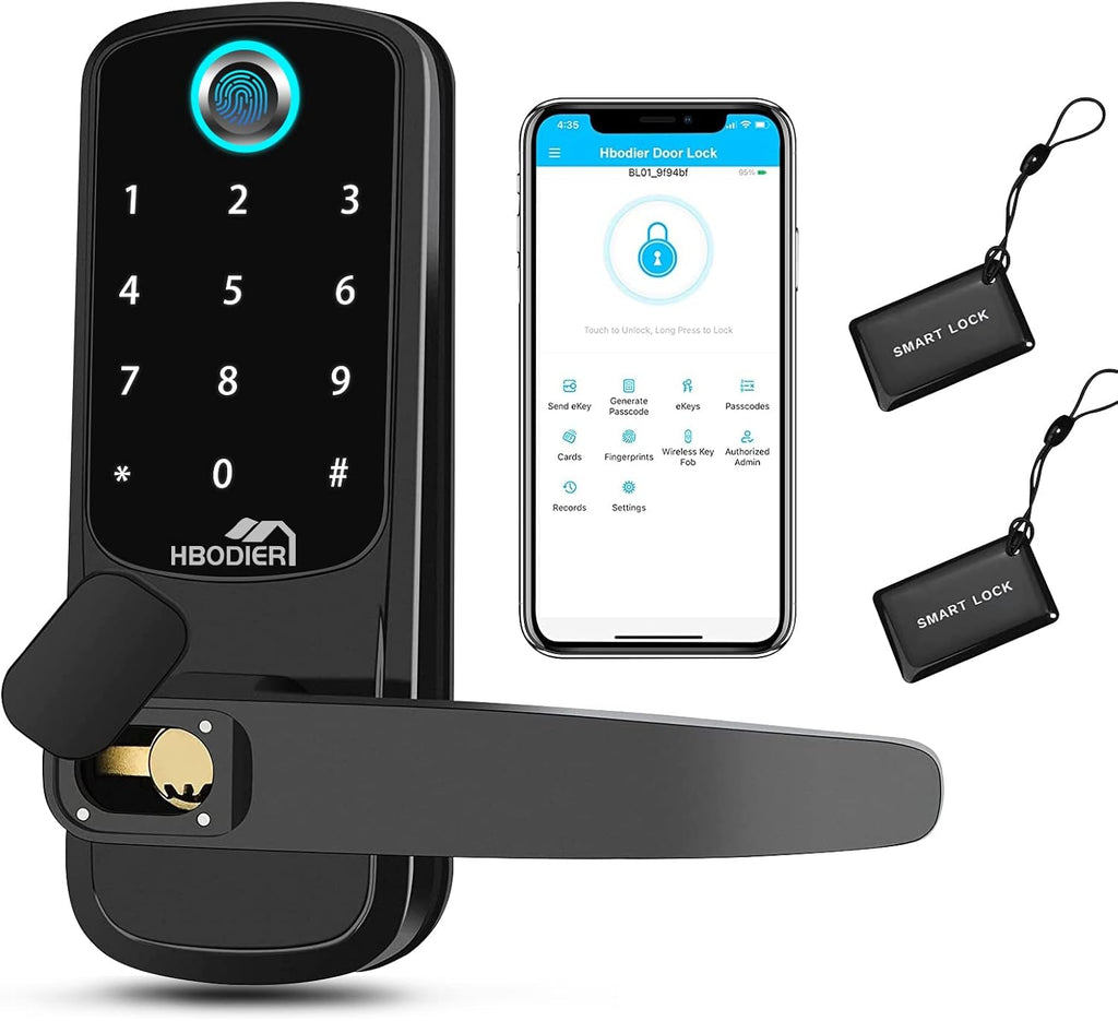 Keyless Entry Smart Door Lock with Keypad, Black E886676