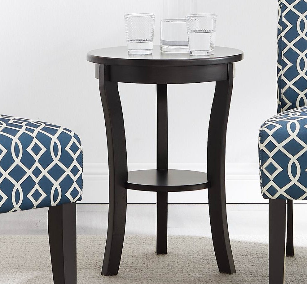 3pc Blue Fabric Upholstered Side Table and 2 Chairs U489