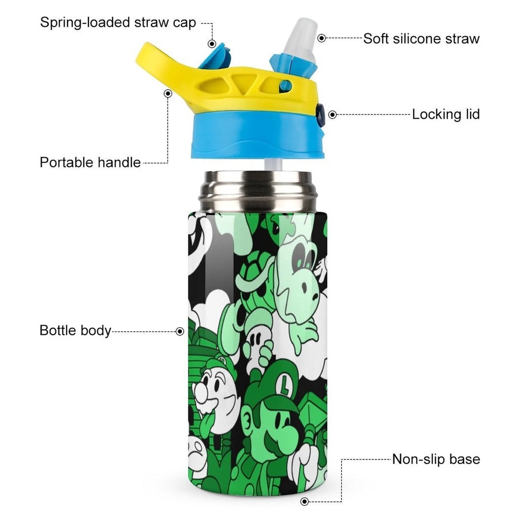 Insulated Stainless Steel Water Bottle with Straw I534554