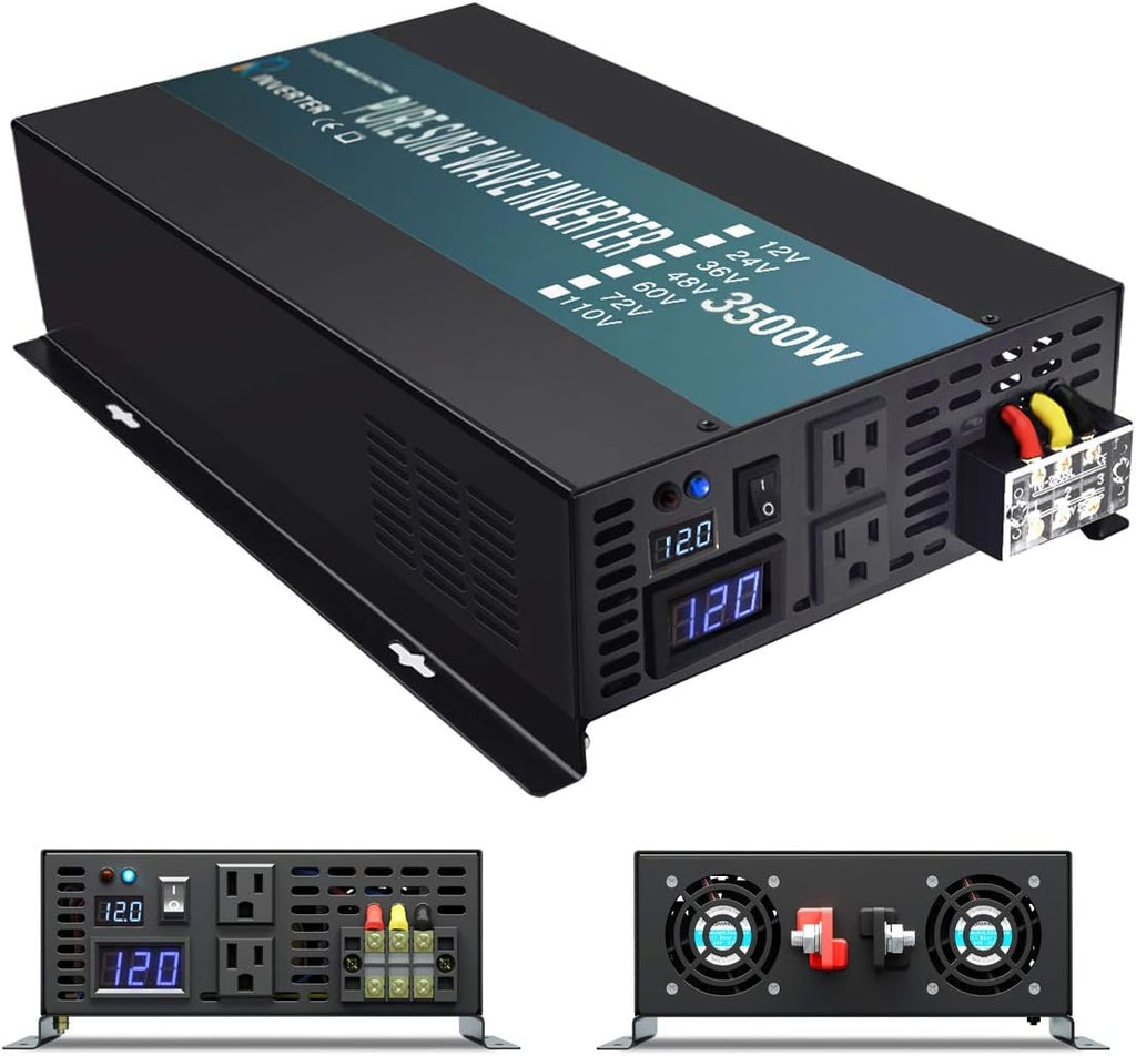 3500W 12V Black Power Inverter O84499