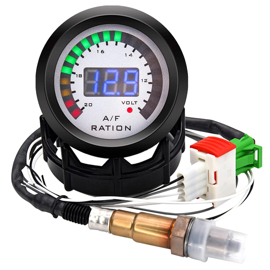 2-1/16 52mm LED Digital Air/Fuel Ratio Gauge with Narrowband O2 Oxygen Sensor O905726