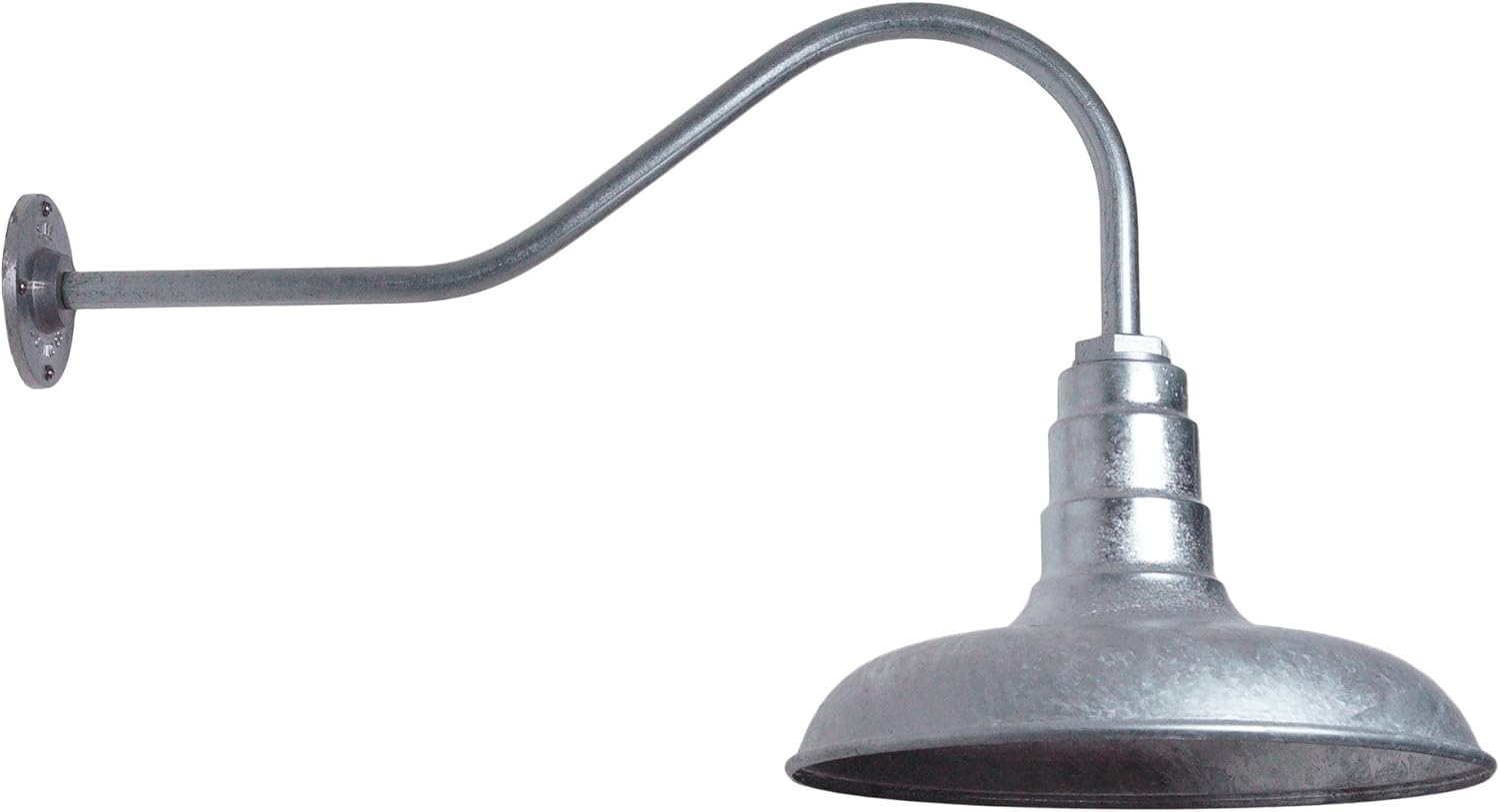 Black Steel Dome Gooseneck Barn Light R882
