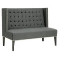 Gray Linen Banquette Bench L350862