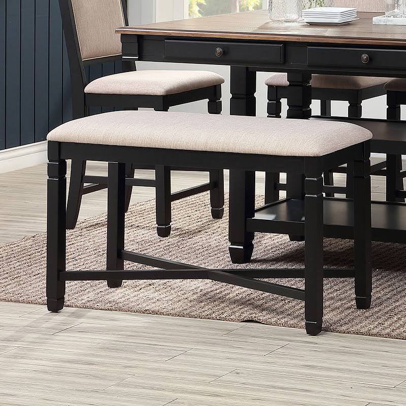 Black Counter Backless Bench T683