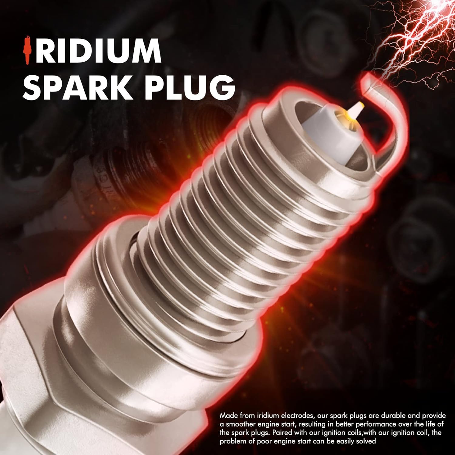Ignition Coil and Iridium Spark Plug Kit Set of 4 A7137
