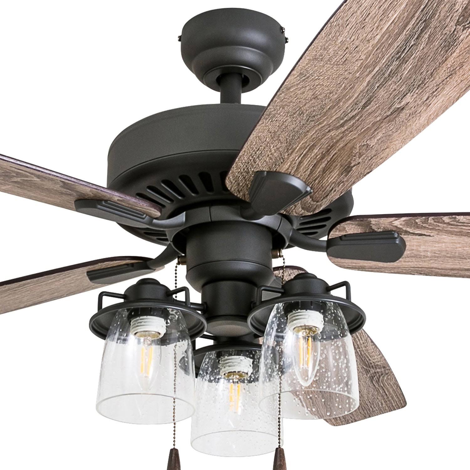 Bronze 60-Inch LED Ceiling Fan with Pull Chains E452
