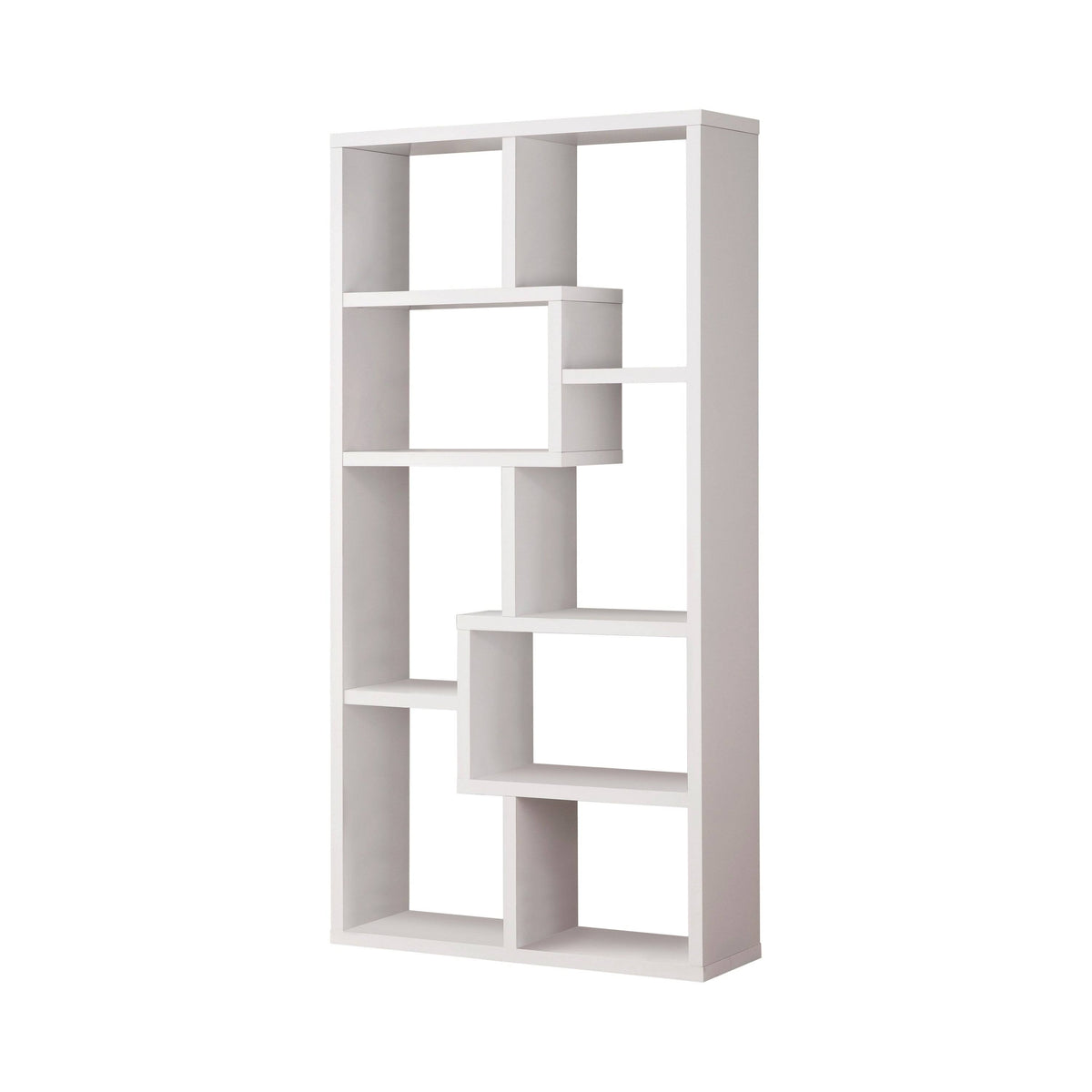 8-Shelf Geometric Bookcase Cappuccino K613217