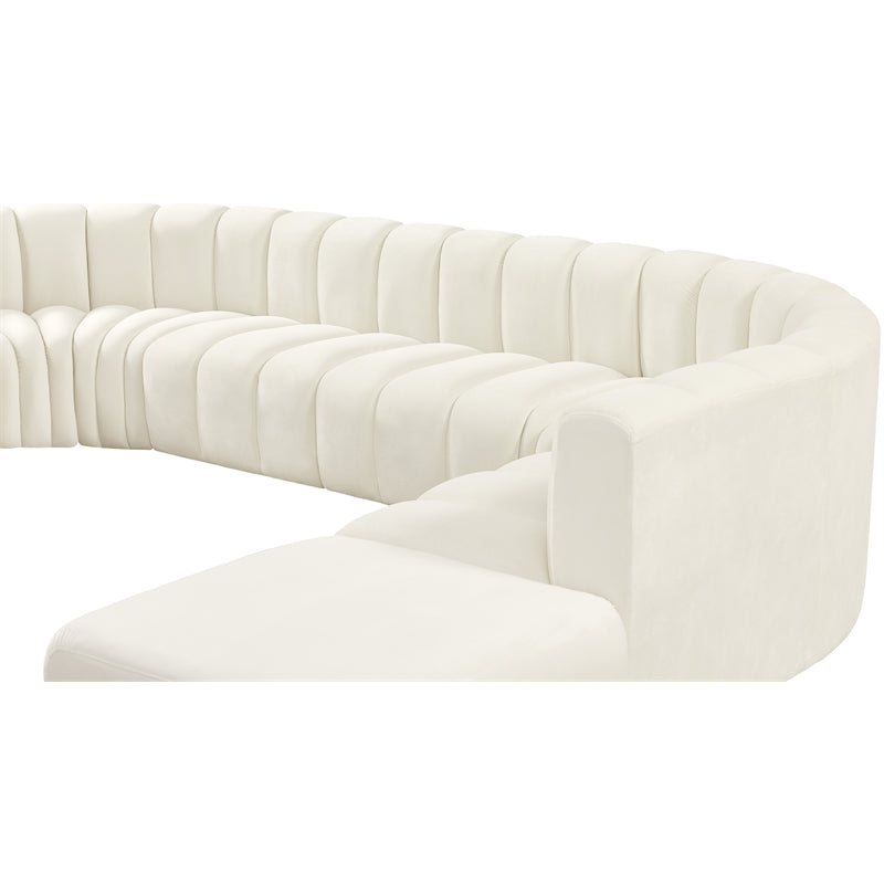 Cream Velvet Modular Sofa H667