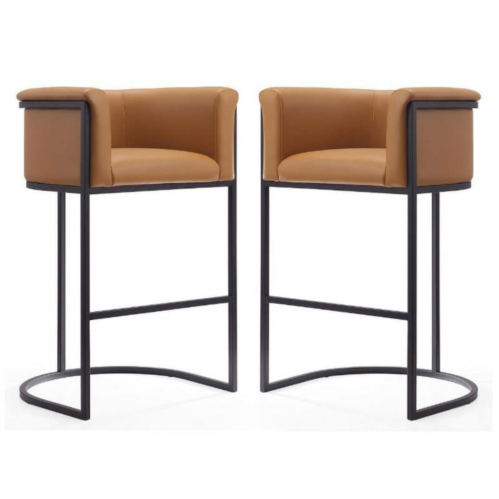 Faux Leather Barstool Set of 2 F693256