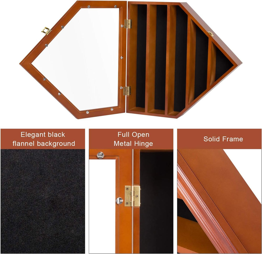21 Baseball Ball Display Case Cabinet Wall Rack with Lockable A772