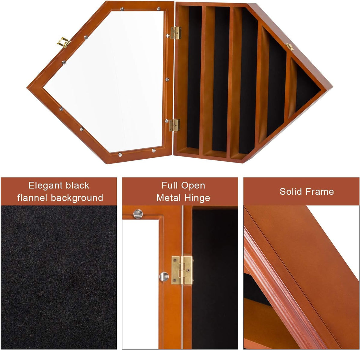 21 Baseball Ball Display Case Cabinet Wall Rack with Lockable A772