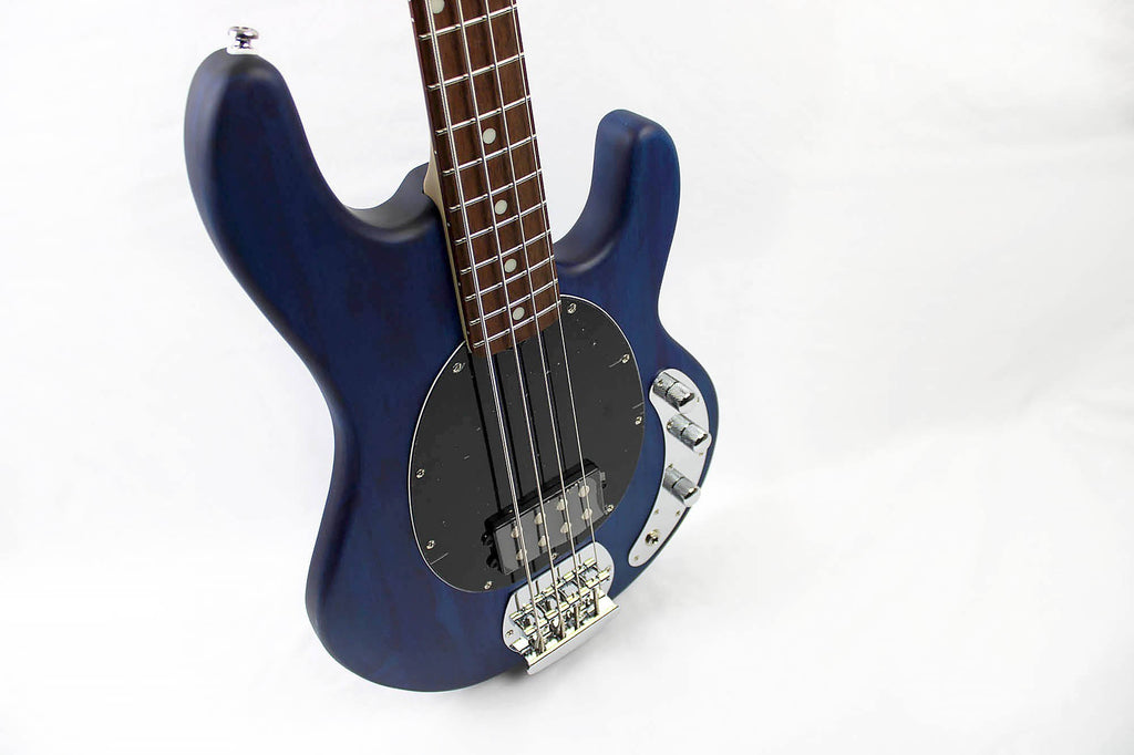 Trans Blue Satin Electric Bass Guitar X3860