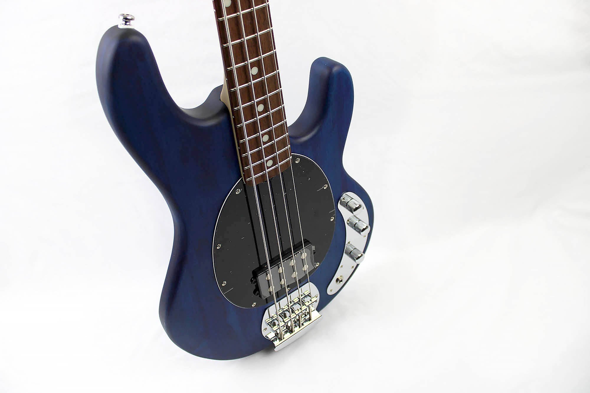 Trans Blue Satin Electric Bass Guitar X3860
