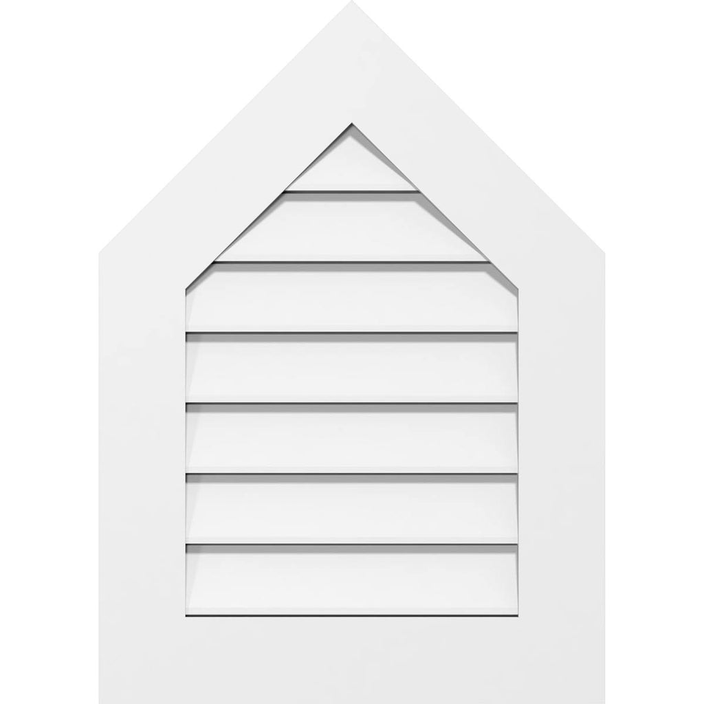 Peaked Top Surface Mount PVC Gable Vent O18125