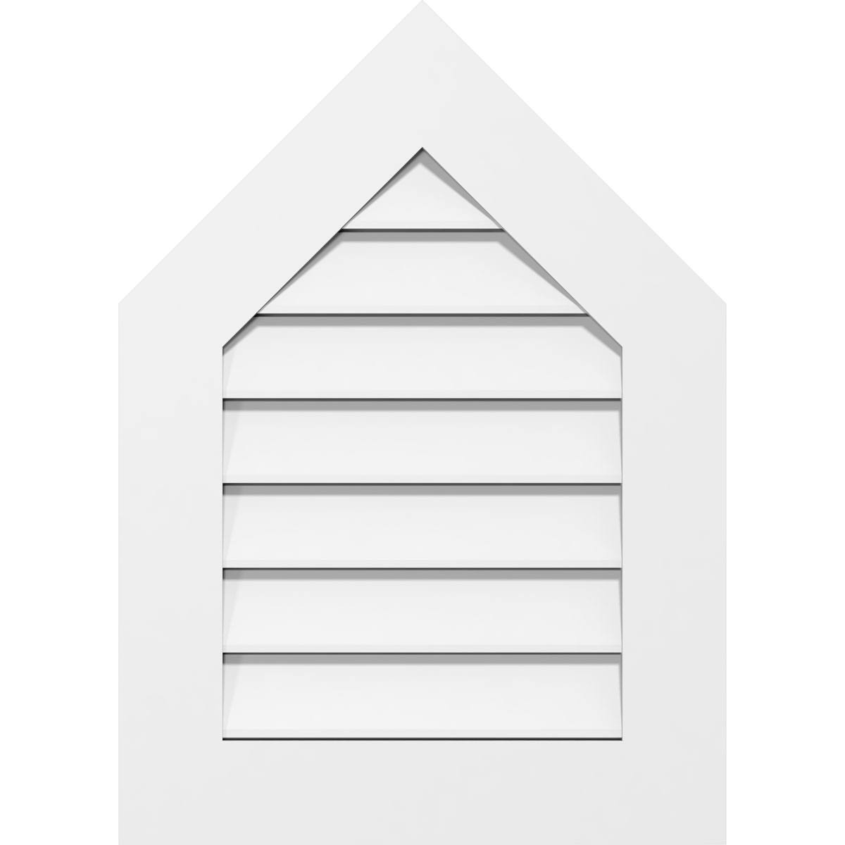 Peaked Top Surface Mount PVC Gable Vent O18125