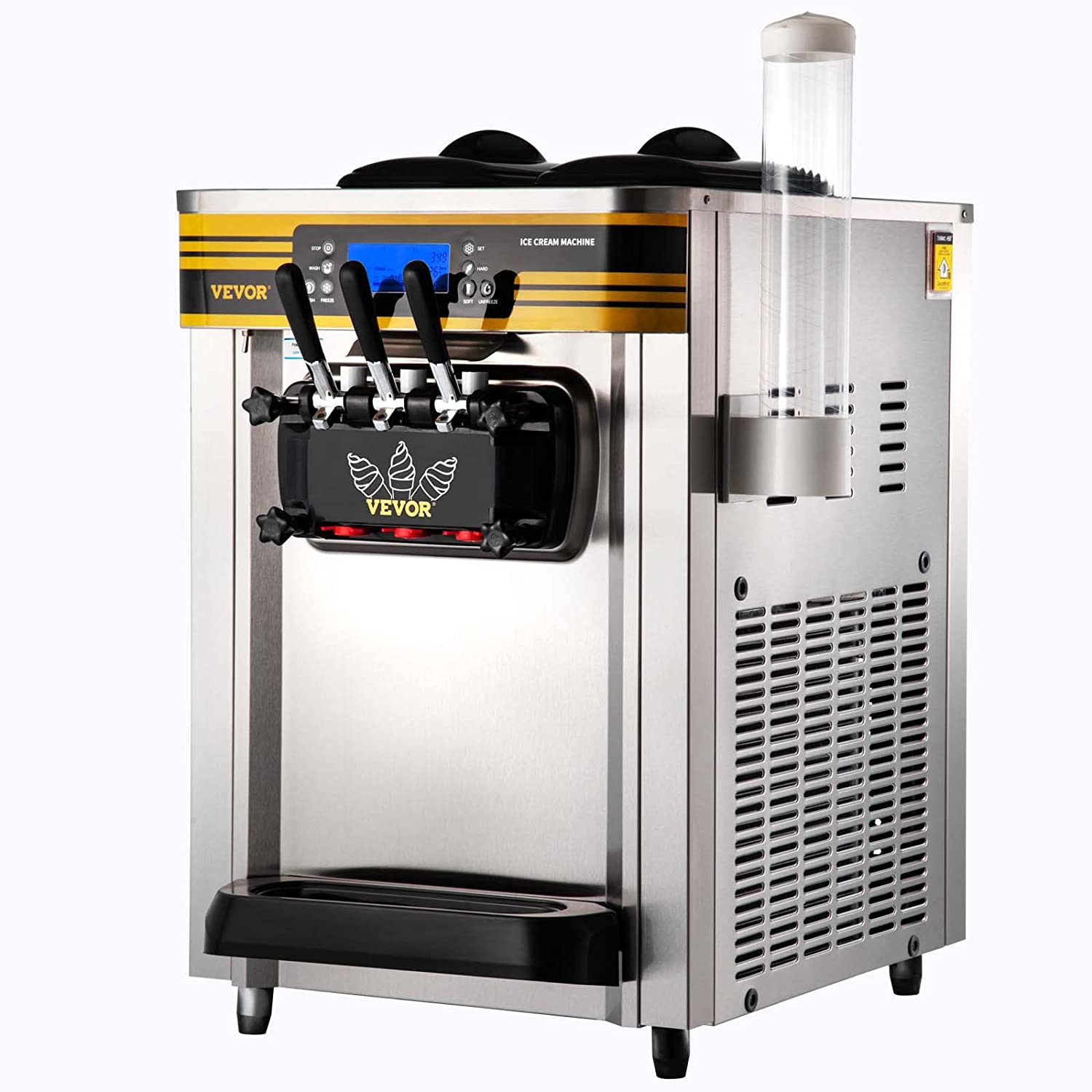 Silver Commercial Soft Serve Ice Cream Machine L825
